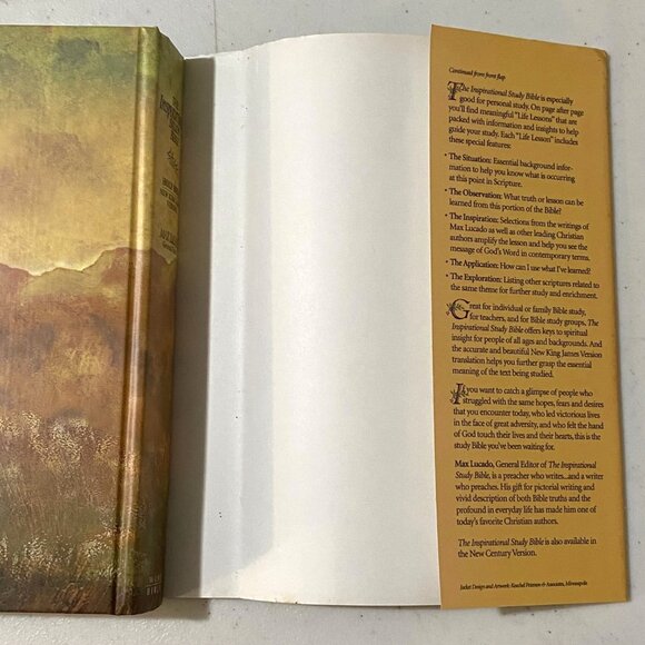 The Inspirational Study Bible NKJV Hardcover Max Lucado - Picture 13 of 13